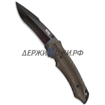 Нож Kiku Folder Large Black TiNi SOG складной SG KU1012